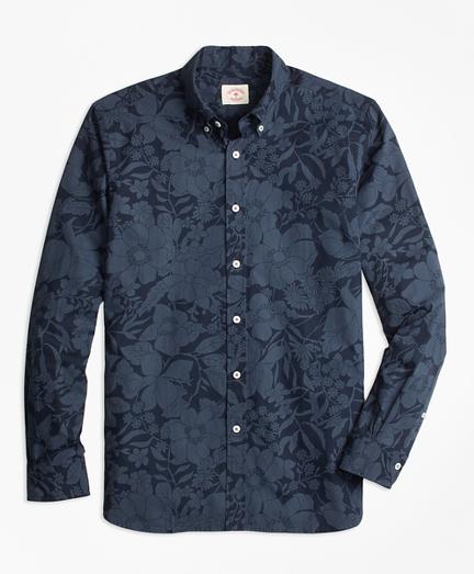 Brooks Brothers Floral Cotton Poplin Sport Shirt