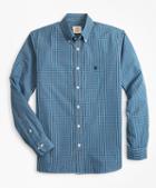 Brooks Brothers Plaid Cotton Broadcloth Sport Shirt