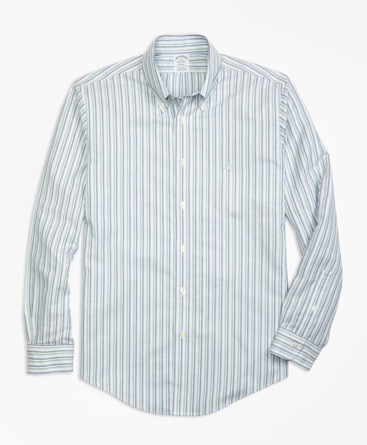 Brooks Brothers Men's Non-iron Regent Fit Stripe Sport Shirt