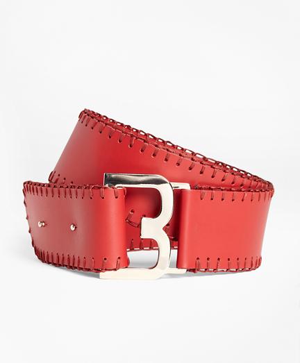Brooks Brothers Whipstitched Leather Belt