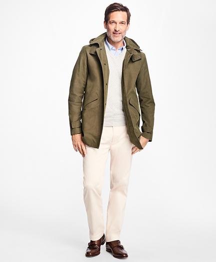 Brooks Brothers Waterproof Walking Coat With Removable Hood