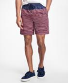 Brooks Brothers Men's Montauk 6 Stripe Swim Trunks