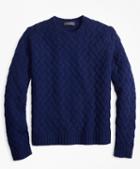 Brooks Brothers Traveling Cable Crewneck Sweater