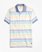 Brooks Brothers Men's Slim Fit Supima Cotton Pique Multi-stripe Polo Shirt