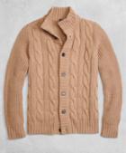 Brooks Brothers Golden Fleece 3-d Knit Camel Hair Cardigan