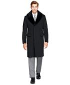 Brooks Brothers Shearling Collar Chesterfield Coat