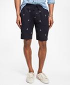Brooks Brothers Men's Anchor-embroidered French Terry Shorts
