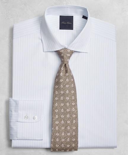 Brooks Brothers Golden Fleece Milano Slim-fit Dress Shirt, English Collar Two-tone Alternating-stripe