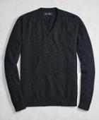 Brooks Brothers Men's Golden Fleece 3-d Knit Cashmere Raglan V-neck Sweater