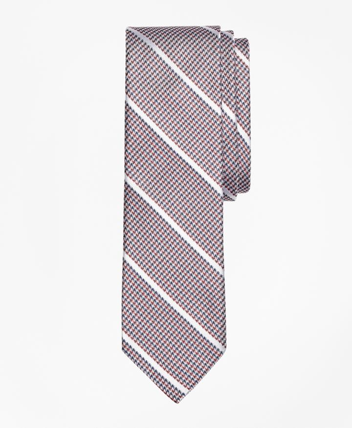 Brooks Brothers Men's Houndstooth Stripe Silk Tie