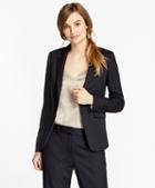 Brooks Brothers Pinstripe Stretch Wool One-button Jacket