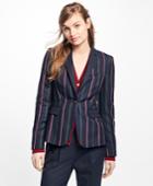 Brooks Brothers Women's Striped Wool Blazer