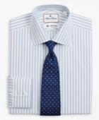 Brooks Brothers Men's Luxury Collection Regular Fit Classic-fit Dress Shirt, Franklin Spread Collar Outline Stripe