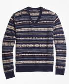 Brooks Brothers Heritage Fair Isle V-neck Sweater