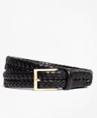 Brooks Brothers Men's Leather Braided Belt