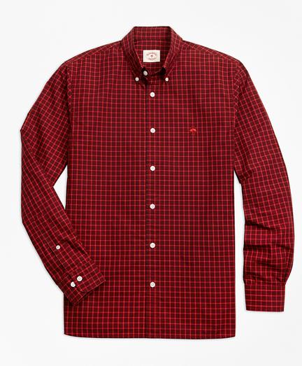 Brooks Brothers Yarn-dyed Check Cotton Poplin Sport Shirt