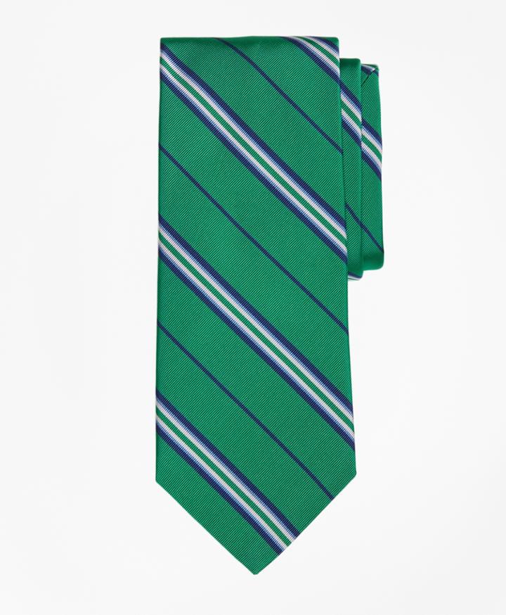 Brooks Brothers Men's Triple Framed Alternating Stripe Tie