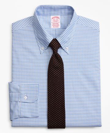 Brooks Brothers Original Polo Button-down Oxford Traditional Relaxed-fit Dress Shirt, Gingham