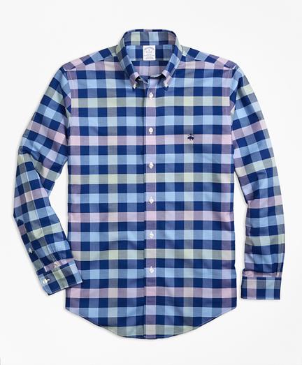 Brooks Brothers Non-iron Brookscool Regent Fit Gingham Sport Shirt