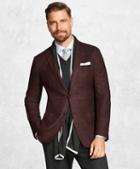 Brooks Brothers Golden Fleece Brookscloud Burgundy Plaid Sport Coat