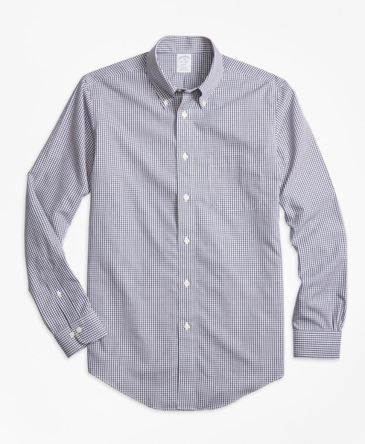Brooks Brothers Men's Non-iron Regent Fit Micro Check Sport Shirt