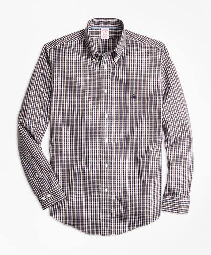 Brooks Brothers Non-iron Madison Fit Heathered Multi-check Sport Shirt
