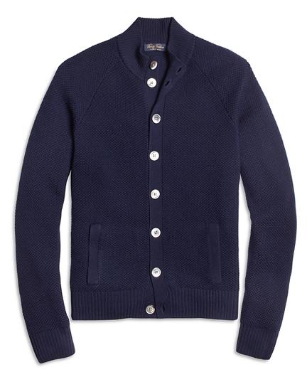 Brooks Brothers Saxxon Wool Mockneck Cardigan