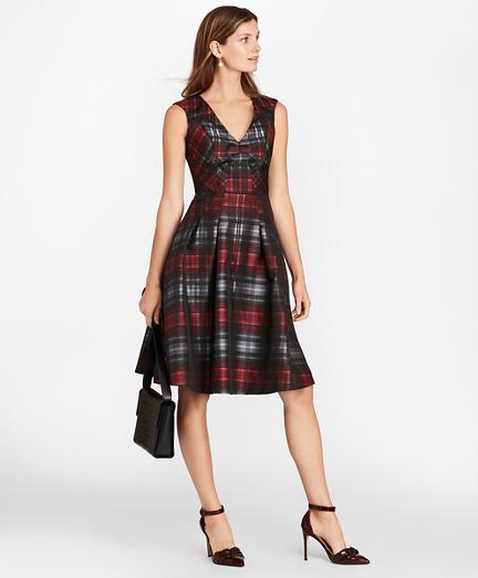 Brooks Brothers Petite Tartan Jacquard Dress
