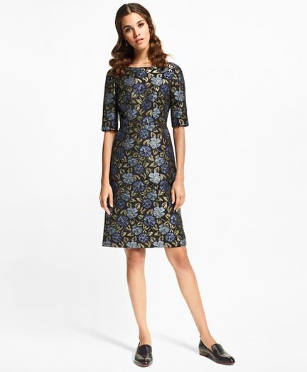 Brooks Brothers Floral Jacquard Sheath Dress