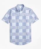Brooks Brothers Men's Regent Fit Dobby Patchwork Short-sleeve Sport Shirt
