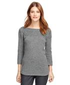 Brooks Brothers Wool Embroidered Boatneck Sweater