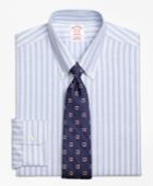 Brooks Brothers Men's Non-iron Brookscool Regular Fit Split Stripe Dress Shirt