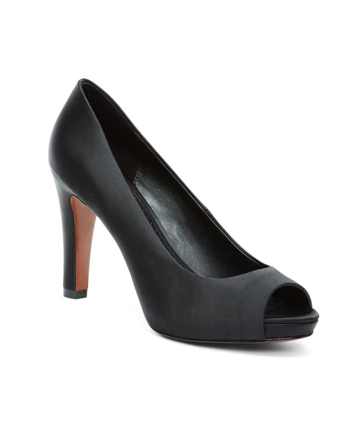 Brooks Brothers Women's Satin Open Toe Pumps