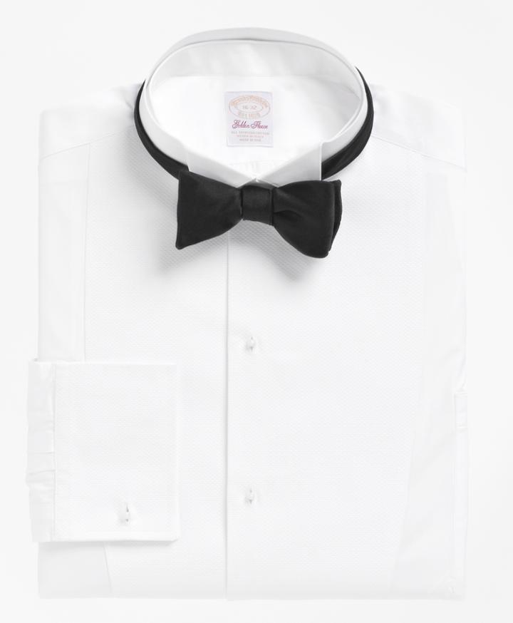 Brooks Brothers Men's Golden Fleece French Cuff Tuxedo Shirt With Detachable Collar