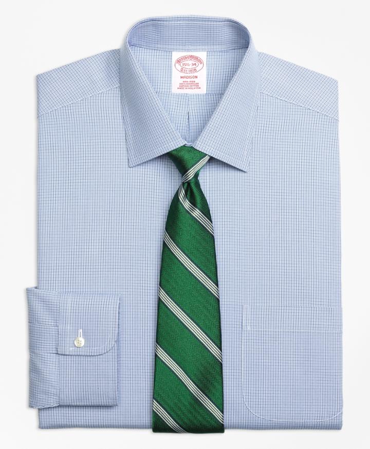 Brooks Brothers Men's Non-iron Regular Fit Two-tone Houndstooth Dress Shirt