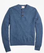 Brooks Brothers Men's Cashmere Waffle Henley Sweater