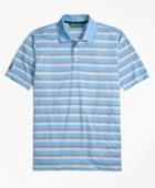 Brooks Brothers Men's St Andrews Links Bird's-eye Stripe Golf Polo Shirt