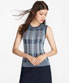 Brooks Brothers Plaid Jacquard Shell