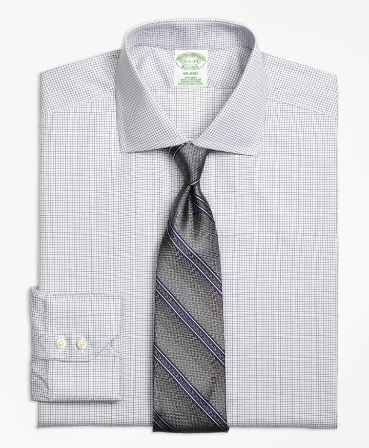 Brooks Brothers Extra Slim Fit Slim-fit Dress Shirt, Non-iron Micro Check