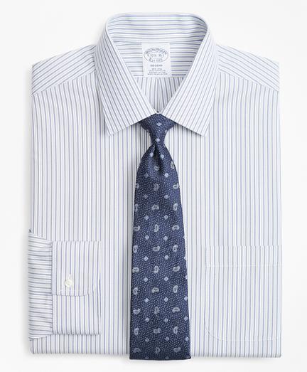 Brooks Brothers Regent Fitted Dress Shirt, Non-iron Alternating Double-stripe
