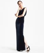 Brooks Brothers Women's Sleeveless Silk-blend And Velvet Evening Gown