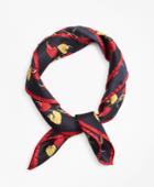 Brooks Brothers Women's Tropical-print Silk Square Scarf