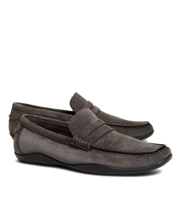 Brooks Brothers Men's Harrys Of London Suede Basel Loafers