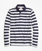 Brooks Brothers Men's Long-sleeve Striped Rugby Shirt