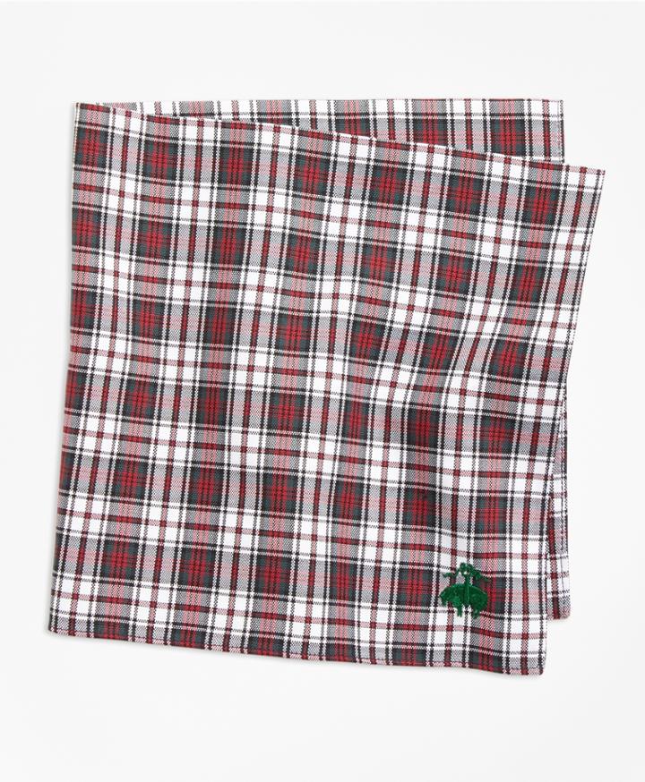 Brooks Brothers Men's Dress Stewart Tartan Pocket Square