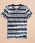 Brooks Brothers Multi-stripe Slub Cotton Jersey T-shirt