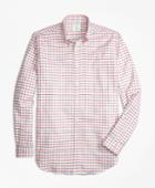 Brooks Brothers Men's Milano Fit Oxford Large Check Sport Shirt