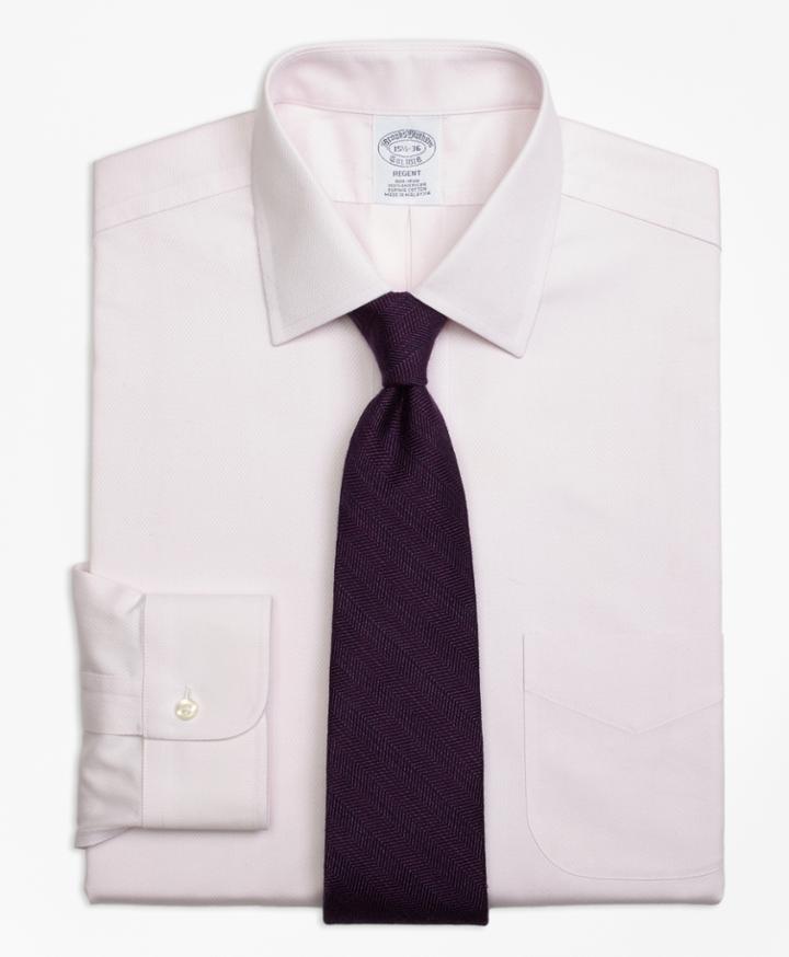 Brooks Brothers Men's Slim Fitted Dress Shirt, Non-iron Diamond Dobby