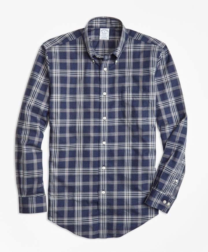 Brooks Brothers Men's Non-iron Regent Fit Brooks Brothers Signature Tartan Sport Shirt