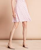 Brooks Brothers Women's Polka-dot Crepe Pleated Skirt